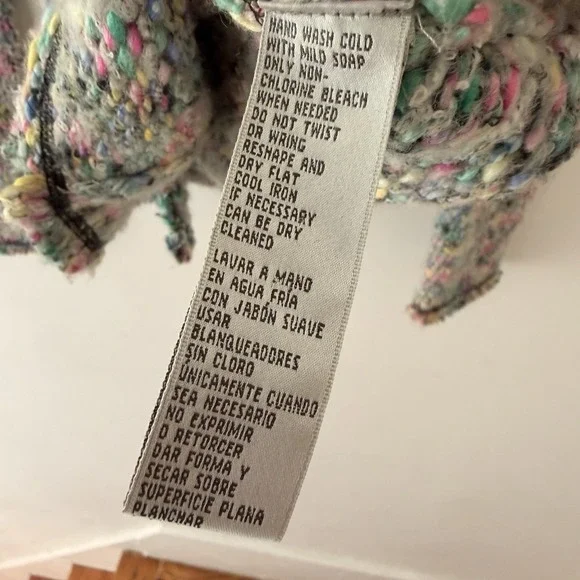 Nine West Womens Y2K Rainbow Speckled Knit Cardigan Sweater Size S Soft Grunge - Picture 5 of 8